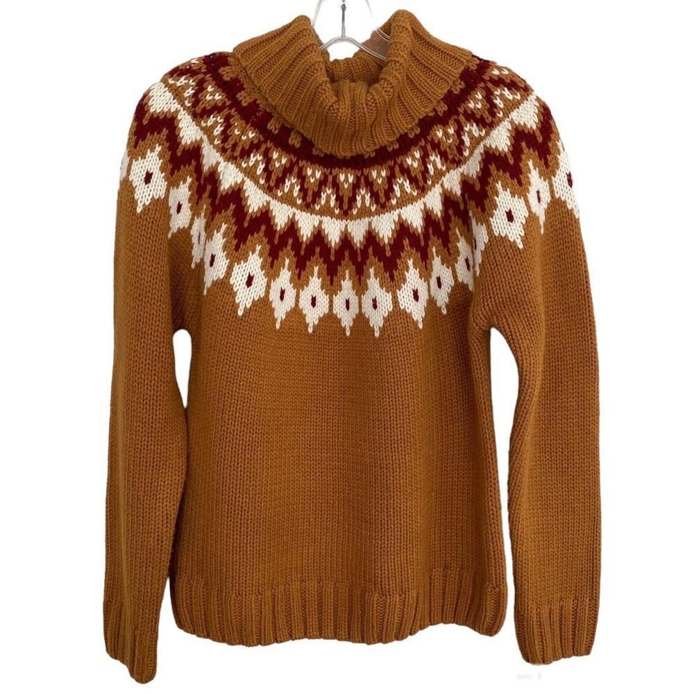 Rachel Zoe Fair Isle Turtleneck Sweater Size Medium